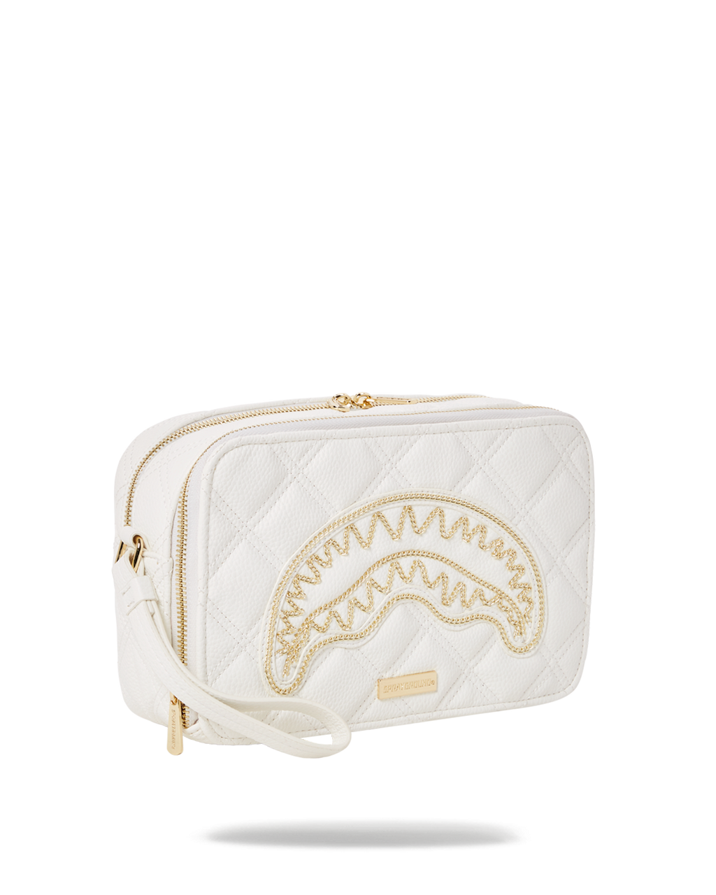 RIVIERA LE BLANC GOLD CHAIN SHARK TOILETRY BAG