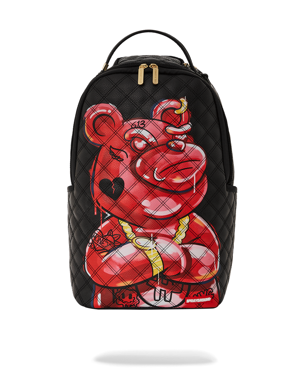 QUILT HAND PAINTED DIABLO BEAR BACKPACK (DLXV)