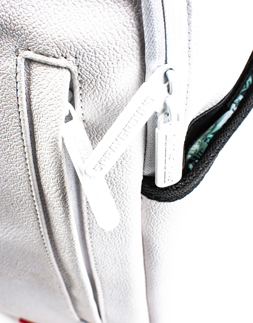THE SPRAYGROUND DIY WHITE BACKPACK (VEGAN LEATHER & INNER MONEY LINING) & MARKERS INCLUDED