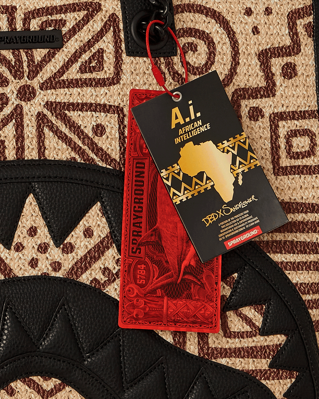 A.I. PALM MIRAGE SHARK LUXE BEACH TOTE