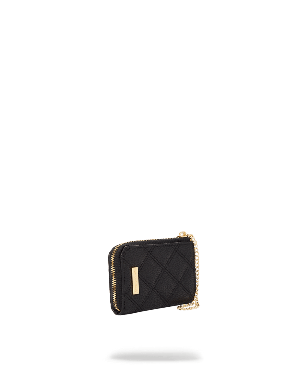 NOIR QUILT GOLD CHAIN SHARK WALLET